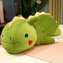 80/120cm Dideli Gulintys Dinozaurų Pliušiniai Žaislai Animacinių Filmų Drakonų Lėlės Lovos Miego Pagalvė Įdaryti Minkšti Kalėdiniai Dovanos 80cm žalia