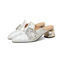 Krazing Pot Mules stain Spring Summer Size 43 size 42 sandals women crystal Heels Women round Toe Breathable Slip on Pumps 35 dramblio kaulas