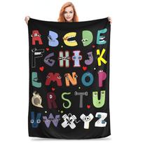 Alphabet Lore Antklodės Užvalkalas Vilnos Raidės Šilta Antklodė Miegamajam Sofai Miegamojo Antklodė 30x40in