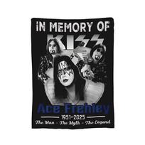 Ace Frehley ilsėkis 1951-2025 Vilnos pledai Kiss Grupė Individualūs minkšti pledai namams 200x150cm Kilimo gabalas, 30x40in