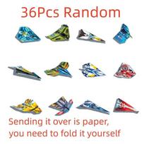 36 vnt. Vaikams skirta kūrybiška origami popierinių lėktuvų lankstymo „pasidaryk pats“ žaislinė, spalvota, rankdarbių, edukacinė lėktuvo žaislinė