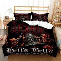 3D Spausdintas AC/DC Roko Grupės Patalynės Komplektas Dvigulis Twin King Antklodės Užvalkalas Užvalkalas Pagalvės Užvalkalas Berniukams Mergaitėms Suaugusiems Miegamasis 70x133cm 3pcs