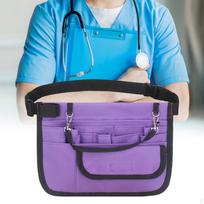 Medicininė juosmens krepšio organizatorius su daug kišenių, naudingas slaugytojams violetinė