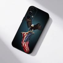 USA Flag American Phone Case For Samsung S25,S24,S21,S22,S23,S30,Ultra,S20,Plus,Fe,Lite,5G Black Cover Samsung S105G