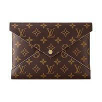 Louis Vuitton Neverfull Pochette Kirigami Odinis Drobės Vokas Sankabėlė Moteriška Sankabėlė Ruda M62034 Basic Set (Bag+Dust Bag)