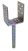 Adjustable Post Base 0-165Mm For Rod, Yellow Galvanized - Lbs 60-160