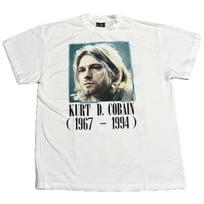 Vintage KURT COBAIN Nirvana  1967-1994 90s White Single Stitch T-Shirt Mens Womens Tees Top REPRINT S
