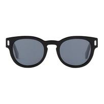 Louis Vuitton pilno rėmo dizaino acetato ir metalo apvalūs akiniai nuo saulės Vyriški akiniai nuo saulės Juodi M2670U F,Black