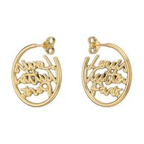 Louis Vuitton Lv Handwritten Style Signature Earrings Women Earrings Gold M03527 Box+Shopping Bag