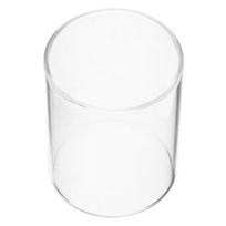 Cilindrinis stiklinis laikiklis Skaidrus gaubtas stulpiniams žvakidėms Tvirtas Elegantiškas Dekoratyvinis Naudojimas Namams Šventei Vestuvių Banketui 12X4.7X4.7CM