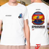 Atlassian Williams Racing Powered By Sparkles Carlos Sainz Vienaragis Marškinėliai Unisex Marškinėliai L beige