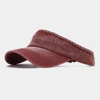 LDSLYJR Pavasario ir vasaros medvilninės vienspalvės kepurės su snapeliu Beisbolo kepurė Reguliuojama apsaugos nuo saulės kepurė Vyrams ir moterims 06 56-61cm wear raudona