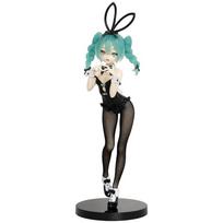23CM Hatsune Miku figūrėlė Vocaloid Anime BiCute Bunnies figūrėlės modelis personažo žaislas dovanų kolekcija ornamentai scenos dekoracija PVC with box black