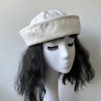 Vasarinė lininė tamsiai mėlyna jūreiviška kepuraitė moterims merginoms JK miela raudona balta languota beretė mėlyna balta languota madinga kepurė Cosplay slaugytojos kepuraitė 55-58cm balta