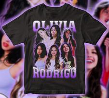 Kolekcija Olivia Rodrigo Dainininkė Dovana Gerbėjui Juodi Marškinėliai Unisex Marškinėliai XL