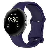 Soft Silicone Strap for Google Pixel Watch 4 3 45mm 41mm Official original replaceable wristband for Google Pixel Watch 3/2 Band Pixel Watch 3 41mm vidurnakčio mėlyna spalva