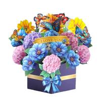 3D Pop-Up Flower Greeting Card Multi-Style For Mother'S Day Birthday Wedding Valentine'S Day Anniversaries Perfect Present Postcard