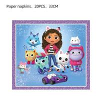 Gabby Dollhouse Birthday Party Decor Itemations Gabby Cat Cups Plates Napkins Balloons For Girls Birthday Favors Party Photo Booth 20PCS