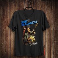 Rory Gallagher marškinėliai Unisex Juodi Medvilniniai Visų Dydžių Unisex Marškinėliai L black