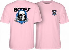 Powell Peralta BONES RIPPER Riedlentės Marškinėliai ŠVIESIAI RŪŽYNAS Unisex Marškinėlis L