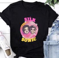 Silk Sonic marškinėliai Vintage Bruno Mars trumpomis rankovėmis T-shirt Bruno Mars su grafika Unisex T-shirt XXXL
