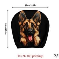 Car Printed Headrest Cover One Size juoda