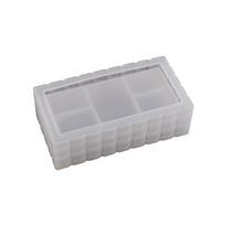 Diy Crystal Mold Square Rectangular Storage Box Mirror Silicone Mold with Lid Container Box Mould Home Decoration Tools A1 gray