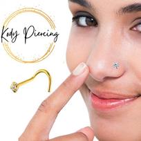 KODY PIERCING 9K Auskaras nosiai Sraigtas Kietasauksas Ir Brangakmeniai Apvalus Krištolas CZ 2,5mm - Kokybiškas Auskaras