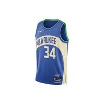 Nike NBA Milwaukee Bucks Giannis Antetokounmpo City Edition 23/24 Swingman Jersey Multicolor Men Streetwear DX8509-407 L