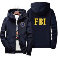 Mados užtrauktuku Vyrai Moteriški gobtuvai Striukė FBI Spausdinti Sportas Hip Hop Kasdienis užtrauktukas Unisex ilgomis rankovėmis Hoodie Striukė Paltas Top 7XL 4XL tamsiai mėlyna spalva