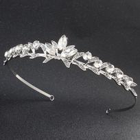 Nauja nuotakos tiara, krištolinė europietiško stiliaus princesės karūna vestuviniai papuošalai, kalnų krištolo vestuviniai aksesuarai papuošalai galvai