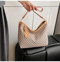 Large capacity retro tote bag women's 2025 new old flower women's bag casual handbag shoulder messenger bag tamsi chaki spalva