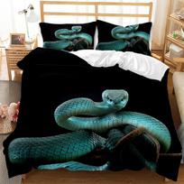 Gyvatės patalynės komplektas Antklodės užvalkalų komplektas 3D patalynės skaitmeninė spausdinimo patalynė Queen size patalynės komplektas Mados dizainas 70x133cm
