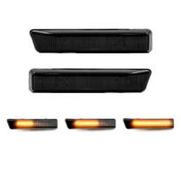 Dinaminiai LED Posūkiai ant sparnų, komplektas skirtas BMW E36 / X5 E53, tamsinti