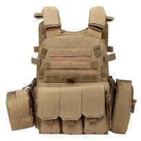 Nylon Plate Carrier Vest Multi-Functional Camouflage Paintball Airsoft Vest Adjustable Combat Equipment for Camping Travel Sport ruda