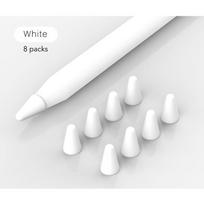 8 vnt./rinkinys Silikoninis dėklas Apple Pencil kišeniniam dangteliui Priedai iPad Pro minkštos rankenos galiuko dangteliai balta