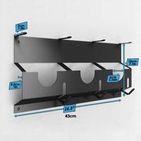 3-Slot Angle Grinder And Polisher Holder Wall-Mounted Metal Tool Rack Tool Organizer For Garage And Space-Saving