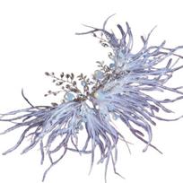 Luxurious White Feather Tiaras Crystal Hair Accessory for Bride and Event Wedding Headband Alloy Women Hair Ornament 1 balta