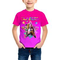Fans Kids Girl Pink T-shirt KPop Demon Hunters Printed T-shirts For Baby Girls T Shirt Children's Clothing 150