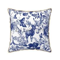 Prancūziško kaimo stiliaus pagalvės užvalkalas 18x18 colių Retro Toile aksominis dekoratyvinės pagalvės užvalkalas Senovinis kaimiškas pagalvės užvalkalas lovai, sofai, svetainei 40cmx40cm