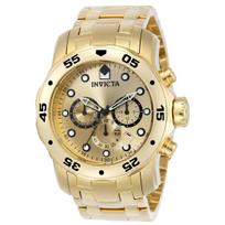 Invicta Pro Diver Kvarcinis 48mm Auksinis Nerūdijančio Plieno Auksinis 0074 Vyriškas Laikrodis