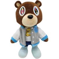 New Kawaii Kanye Dropout Bear Teddy Bear Plush Toys Kanye West Graduation Soft Stuffed Home Room Decor Birthday Gift