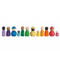 Vaivorykštės žiedai Monetos Nins Žaidimas žaidimu Žaislai Vaikams Mediniai dėlionės kaladėlės Spalvų rūšiavimas Montessori lavinamieji žaislai vaikams