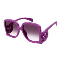 Gucci kvadratiniai įpurškiami akiniai nuo saulės fuksijos/violetinės spalvos moteriški akiniai violetiniai GG1326S-004 Dust Bag+Eyeglass Case (Random Color),Purple,58