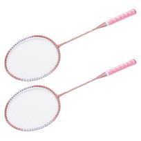 Badmintono raketės Rožinės Profesionali Atskira Geležies Lydinio Badmintono Raketės Pradedantiesiems Studentų Treniruotėms