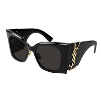 Saint Laurent Raidės Logotipas Metaliniai Nosies Pagalvėlės Netaisyklingas Rėmelis Saulės Akiniai Moteriški saulės akiniai Juodi SLM119F-BLAZE001 Basic Packaging-Eyeglass Case,F
