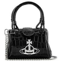 VIVIENNE WESTWOOD Pamela Saturn Logotipo Magnetinis Sagtis Užsegamas Mini Pečių Crossbody Krepšys Moteriški Krepšiai Juodas 4201007402094N201 Basic Set (Bag+Dust Bag)
