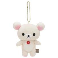 Mielas Kawaii pliušinis raktų pakabukas, Rilakkuma Korilakkuma anime raktų pakabukas krepšiui, Dovana mergaitėms ir vaikams white