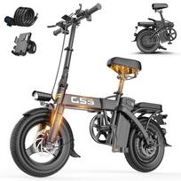Toofly GS3 Sulankstomas Elektrinis Dviratis Suaugusiems 250W Variklis 48V15AH Baterija 14 colių Padangos Sulankstomas Elektrinis Dviratis Miesto Kelionėms Kasdieniam Važiavimui E-Dviratis juoda