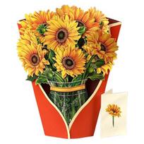 3D Flower Bouquet Pop Up Card Life Size Rose/Dahlia/Tulip/Hydrangea/Carnation Bouquet Greeting Card for Women Mom Wife Birthday Anniversary K